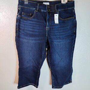 Lane Bryant Tighter Tummy Pedal Capri Jeans  – Dark Blue Wash – Size 18 -  NWT